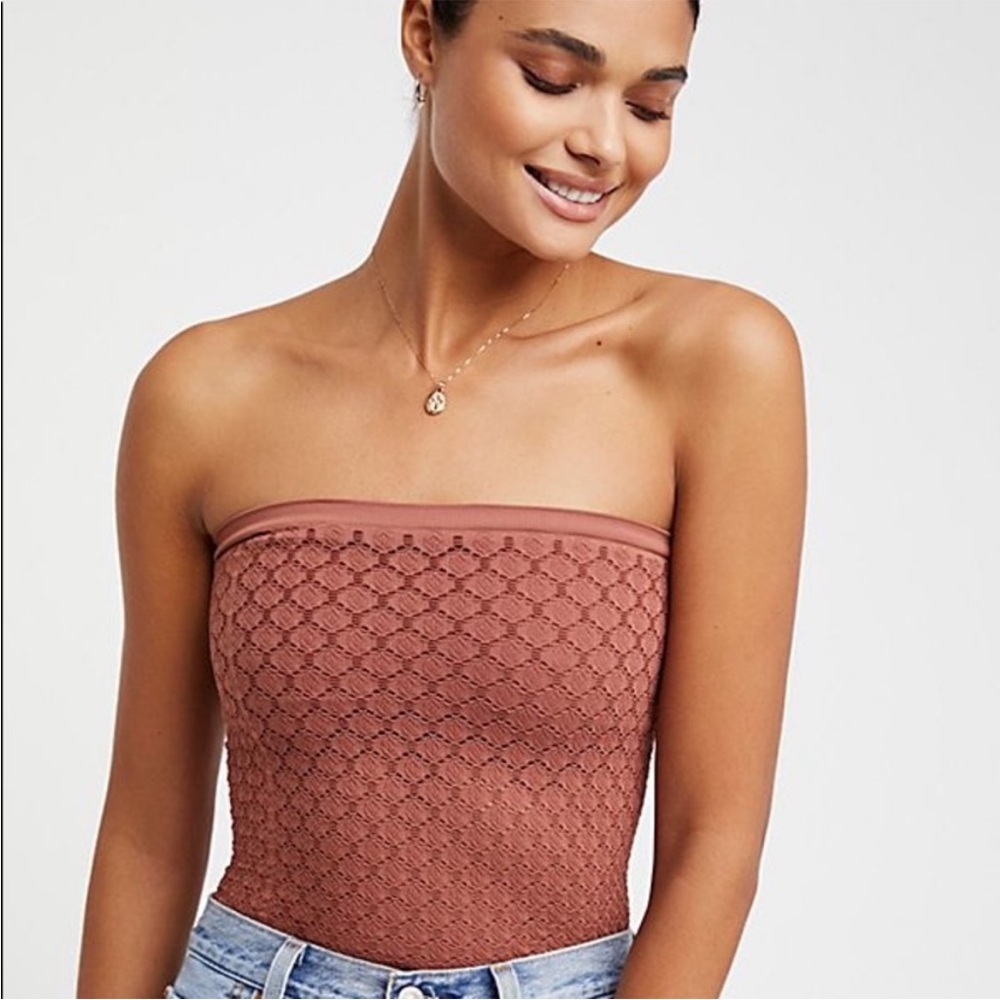Free People FP Intimately ‘Honey Tube Top’ Seamless Tank in Mauve/Pink sz XS/S